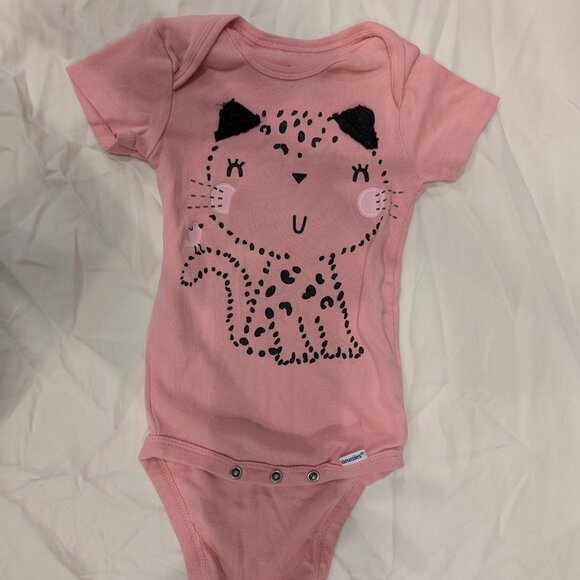 Onesies® by Gerber Pretty Kitty and Floral Bodysuit Duo  (12M) - Picture 2 of 5